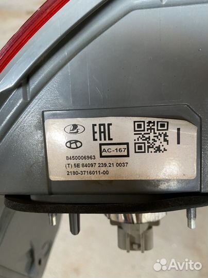 Задний левый фонарь лада веста универсал