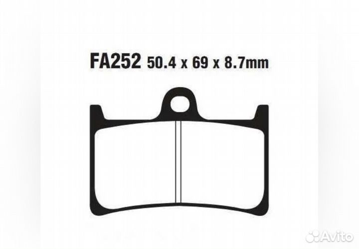 Тормозные колодки AHL FA252 для Yamaha