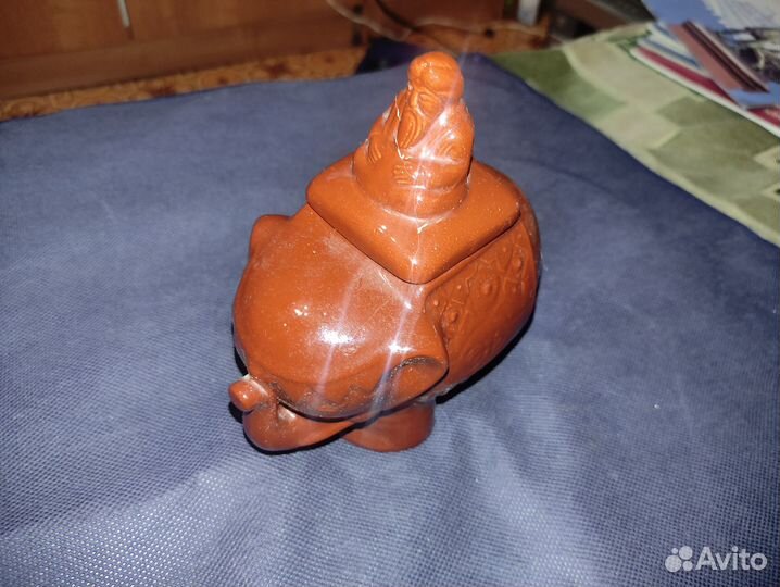 Слон Керамическая чайница. хх век