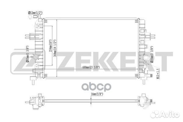 Радиатор охл. дв. Opel Astra H 04- Zafira B 05