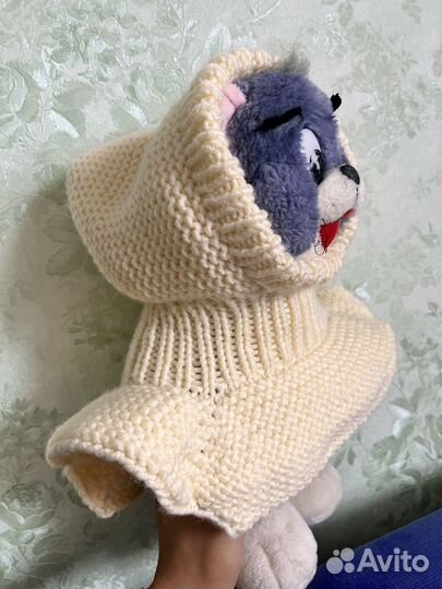 Шапка-шлем вязанная