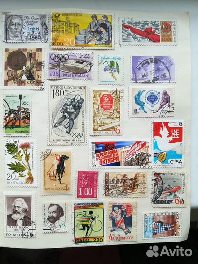 Марки разных стран 200шт