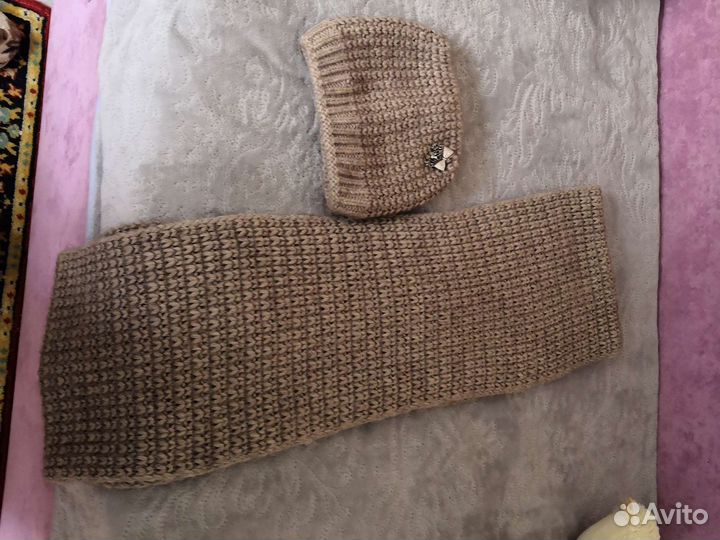 Комплект шапка и снуд зимний