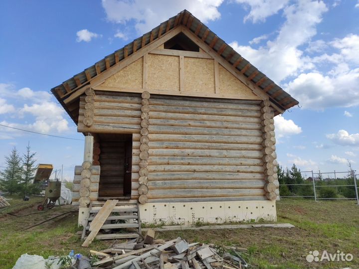 Шлифовка сруба,пескоструйная обработка, покраска