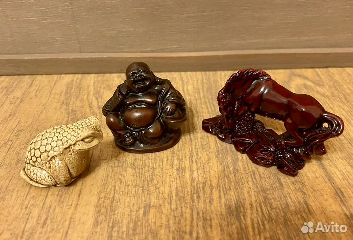 Фигурки фен-шуй Хотэй и лошадь