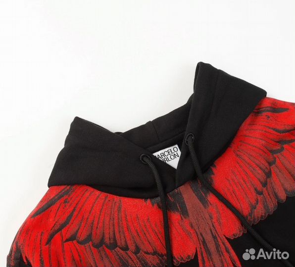 Худи Marcelo burlon красное