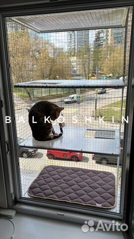 Балкон для кота, балкончик для кота, антикошка