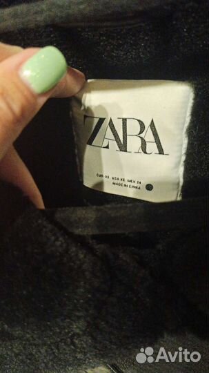 Кожаная куртка mango