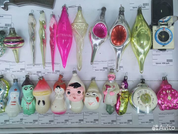 Елочные игрушки СССР. Стекло