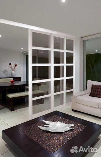 Стеклянные перегородки межкомнатные раздвижные