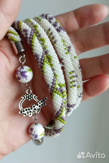 Лариат из бисера