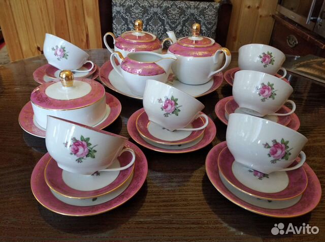 Сервиз чайный Роза Фортуна гдр Fortuna