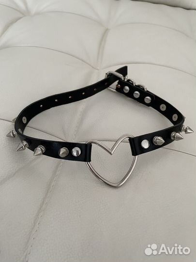 Чокер кожаный