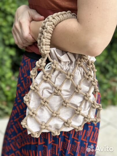 Сумка авоська макраме