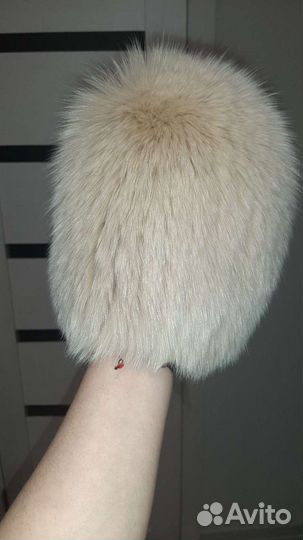 Шапка меховая песец на трикотажной основе