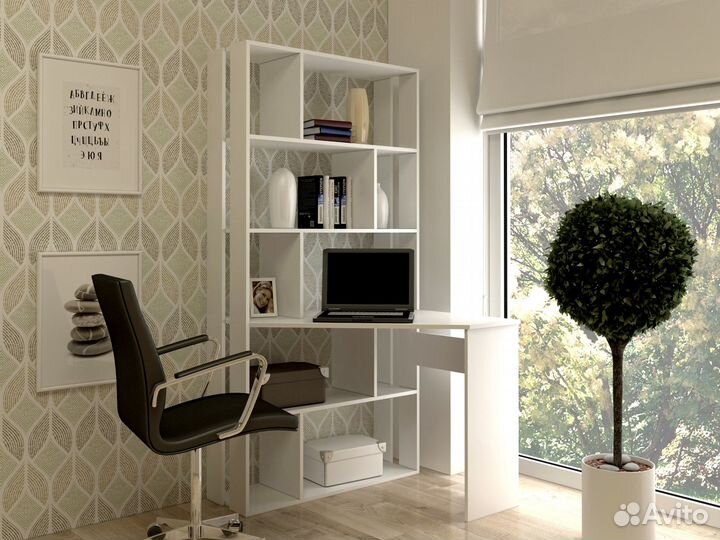 Стол компьютерный угловой белый Хит