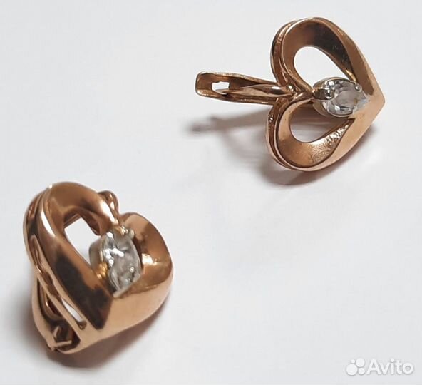 Серьги золото 585 пр. вес 4,5 гр