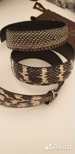 Мужской ремень натуральная кожа змеи питона