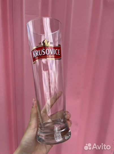 Пивной бокал krusovice 0.5, 0.3