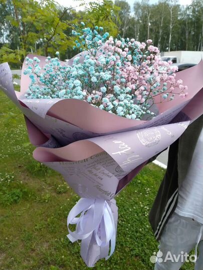 Букет цветов из гипсофилы