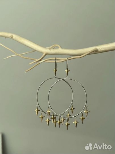 Серьги кольца 