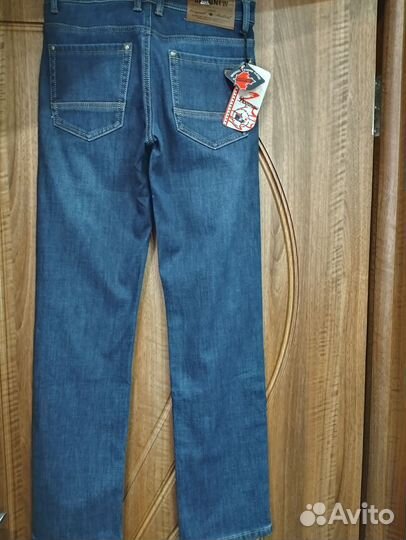 Джинсы утепленные флисом мужские