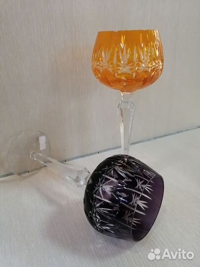 Фужер бокал хрусталь цветной Германия