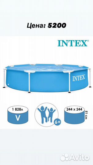 Надувные и каркасные бассейны