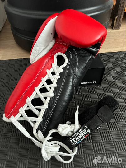 Перчатки боксерские leaders LS на шнуровке 14 oz