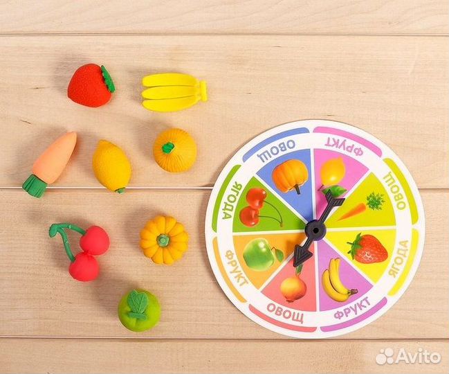 Тактильное лото «Что где растёт», фрукты овощи