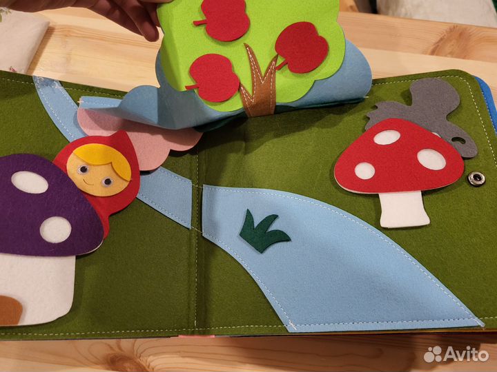 Мягкая книжка book2 монтессори из фетра