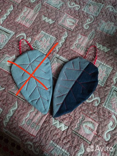 Прихватки джинсовые кухонные