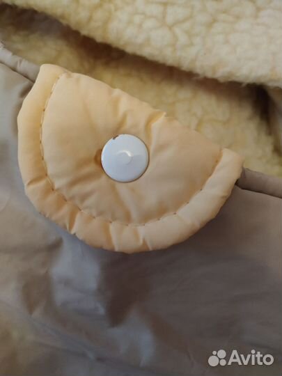 Зимний конверт в коляску, на овчине