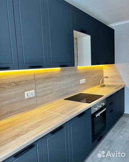 Кухня модульная серая новая