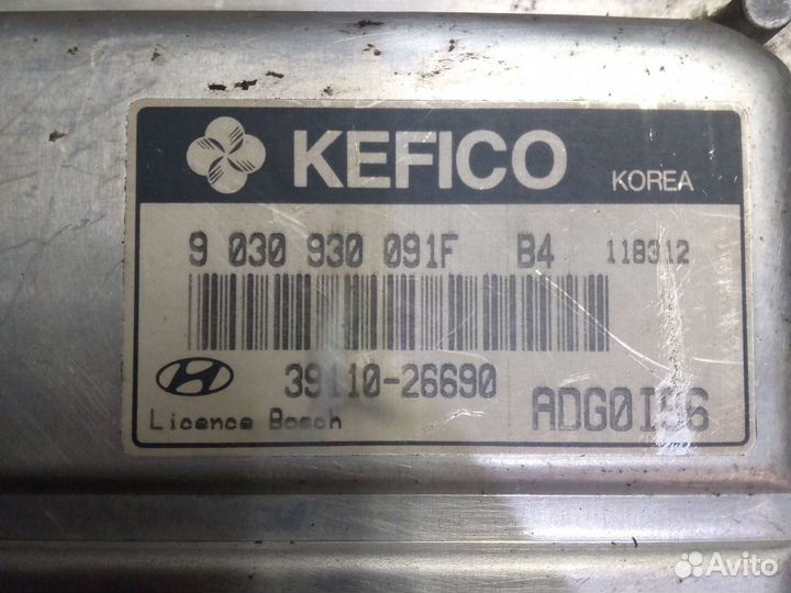 Эбу блок управления двигателем Hyundai Accent G4EC