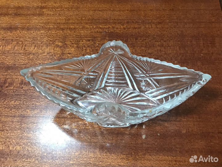 Хрустальная ваза конфетница СССР