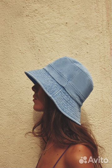 Панама джинсовая Zara новая коллекция