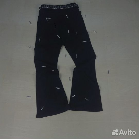 Джинсы Balenciaga type клеш серые