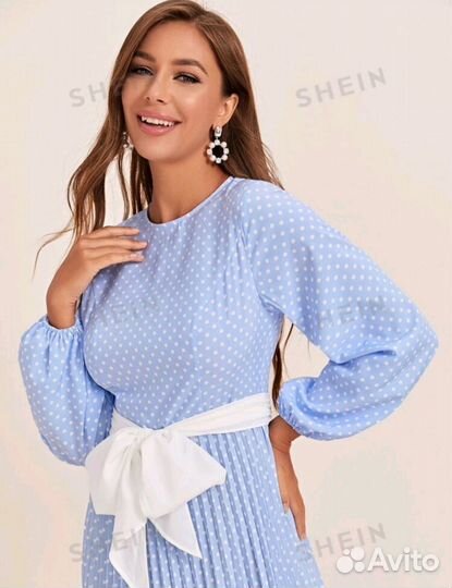 Платье праздничное Shein в горошек