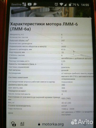 Подвесной мотор лмм-6