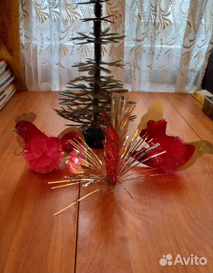 Елочные игрушки СССР из фольги и пенопласта