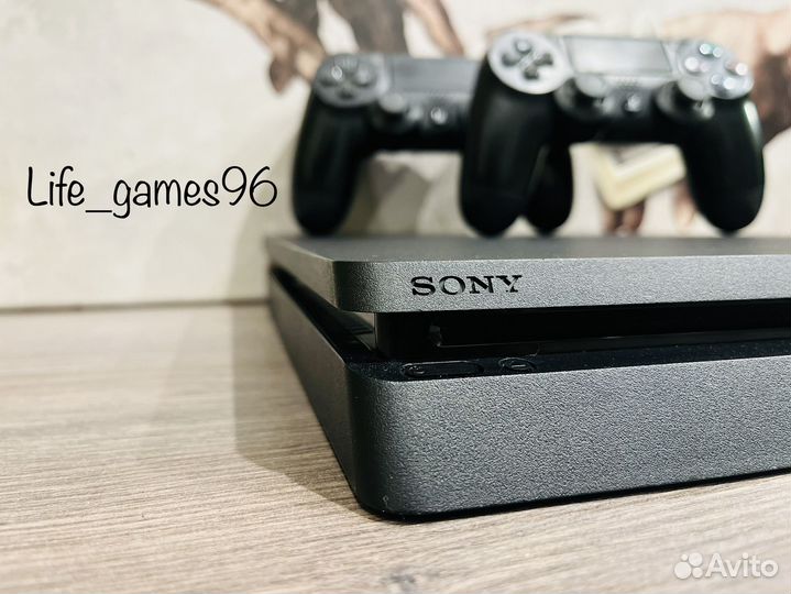 Sony playstation 4 slim 1tb / 2 геймпада + 400 игр
