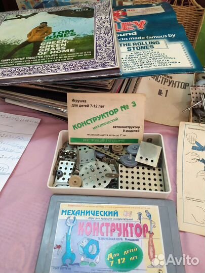 СССР дет. металлический конструктор, игры