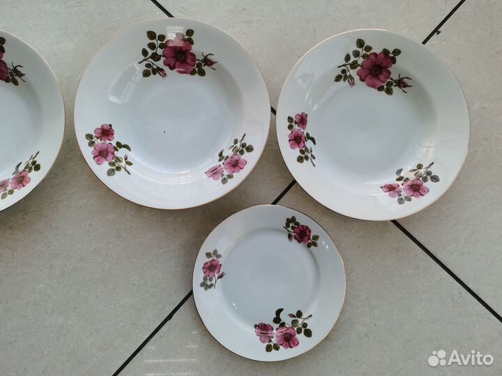 Тарелки 6 шт 1970 годы made in Poland Польша