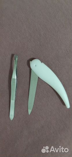 Пилка для ногтей + пинцет