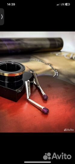 Серьги спички серебро