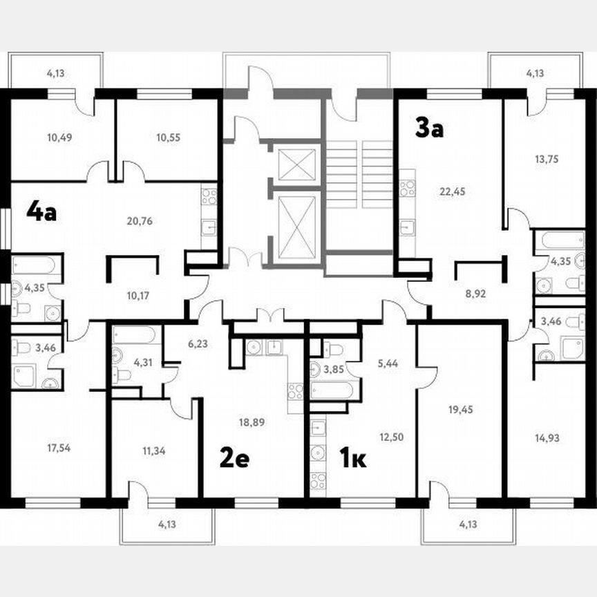 2-к. квартира, 72,7 м², 8/17 эт.