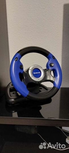 Игровой руль defender challenge turbo gt с педалям