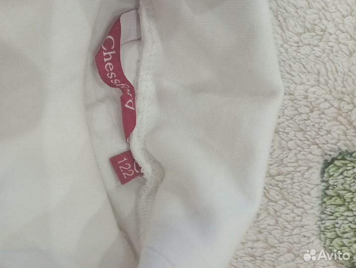 Блузка школьная синяя и белая 122