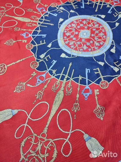 Большой шёлковый платок винтаж